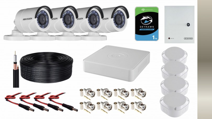 CCTV 4 channel silver